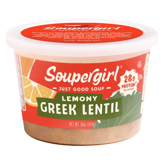 Souper Girl Lemony Greek Lentil