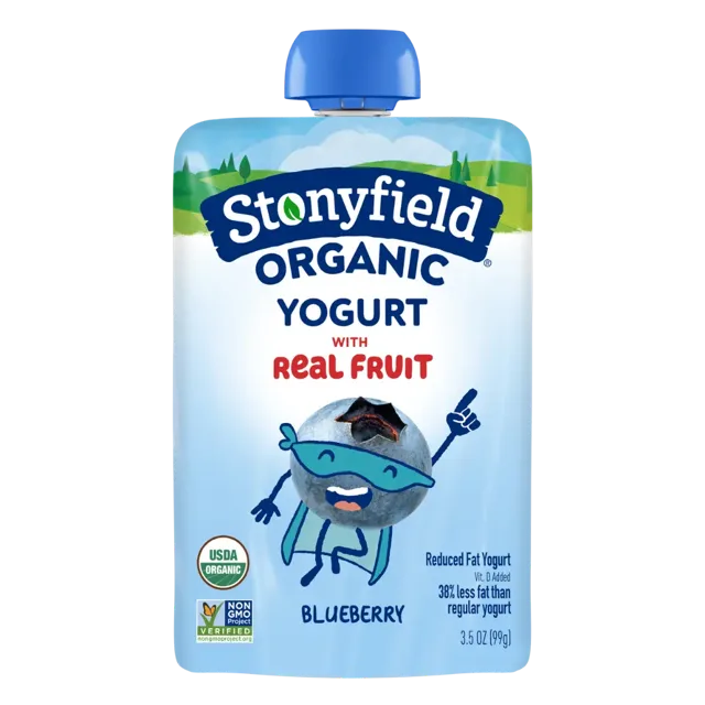 Stonyfield Stonyfield Organic Kids Blueberry Lowfat Yogurt Pouch, 3.5 oz.