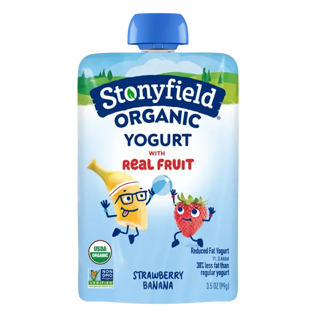 Stonyfield Stonyfield Organic Kids Strawberry Banana Lowfat Yogurt Pouch, 3.5 oz.