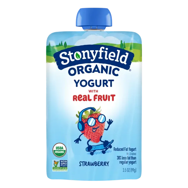 Stonyfield Stonyfield Organic Kids Strawberry Lowfat Yogurt Pouch, 3.5 oz.