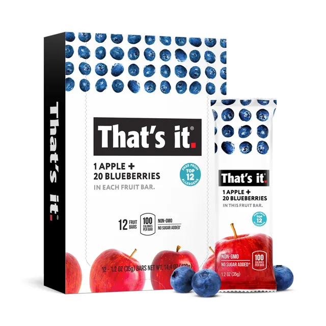 That's it. Apple + Blueberry Fruit Bars