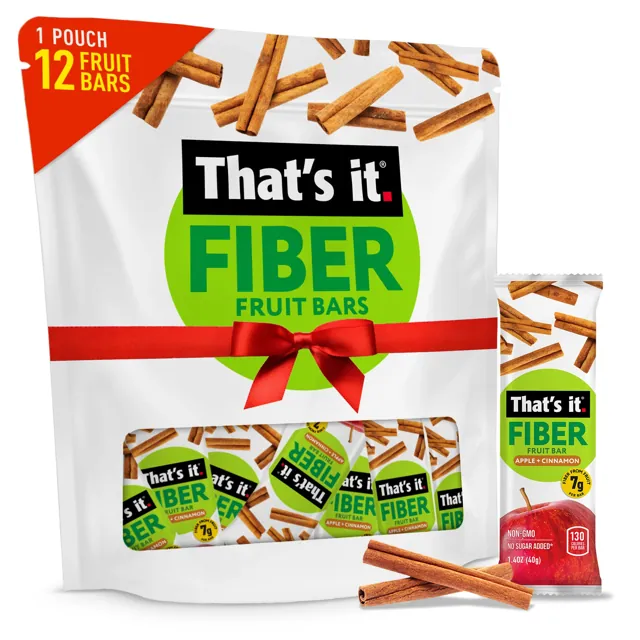 That's it. Apple + Cinnamon Fiber Fruit Bars (12 Bars)