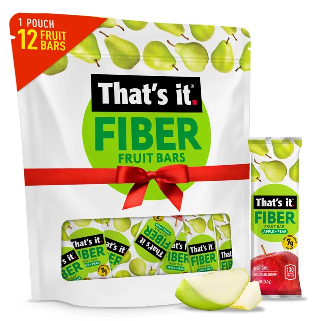 That's it. Apple + Pear Fiber Fruit Bars (12 Bars)