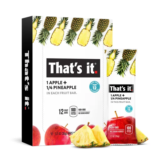 That's it. Apple + Pineapple Fruit Bars