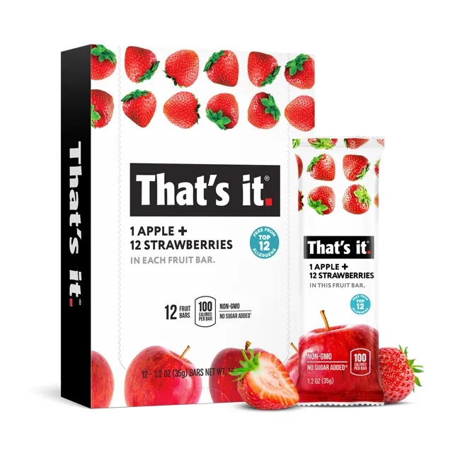 That's it. Apple + Strawberry Fruit Bars