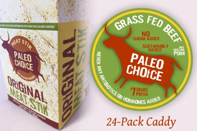 US Wellness Meats Paleo Choice Original Meat Sticks - 24PK Caddy