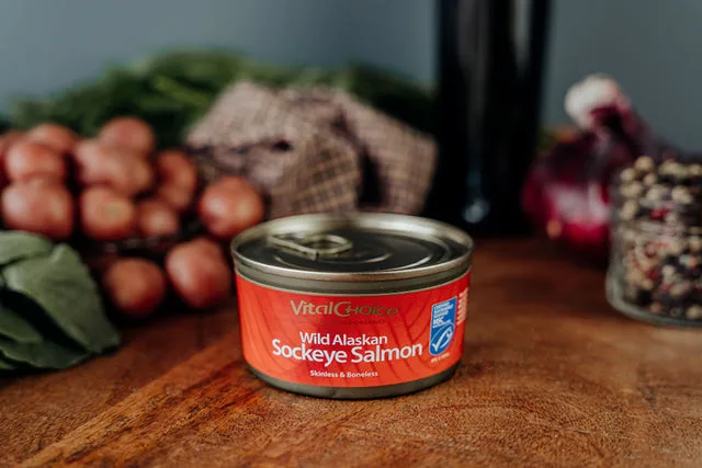 US Wellness Meats Wild Skinless Boneless Canned Alaskan Wild Red Salmon - 6 oz.