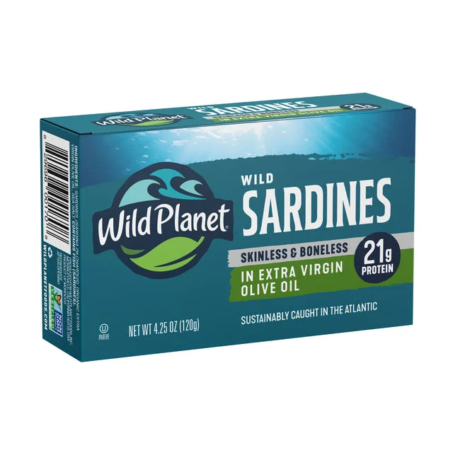Wild Planet Wild Sardines Skinless & Boneless Fillets In Extra Virgin Olive Oil