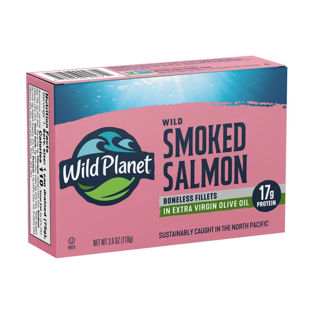 Wild Planet Wild Smoked Pink Salmon Fillets in Extra Virgin Olive Oil