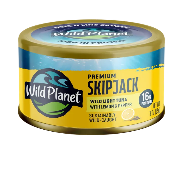 Wild Planet Premium Skipjack Wild Light Tuna with Lemon & Pepper