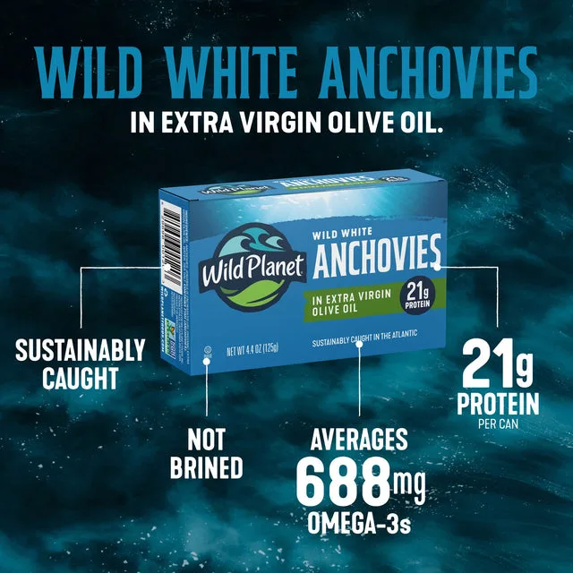 Wild Planet Wild White Anchovies In Extra Virgin Olive Oil