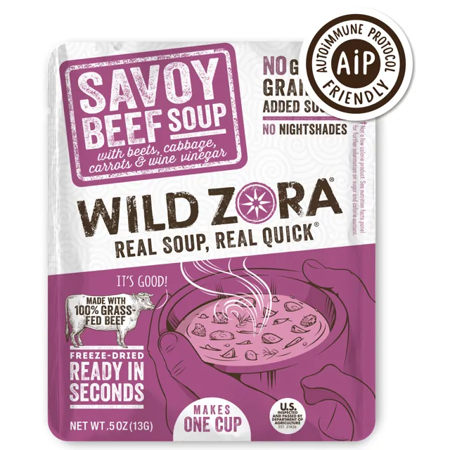Wild Zora Soup - Savoy Beef with Beets, Cabbage, Carrots & Wine Vinegar