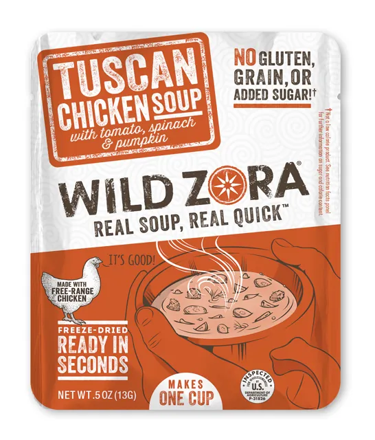 Wild Zora Soup - Tuscan Chicken with Tomato, Spinach, & Pumpkin